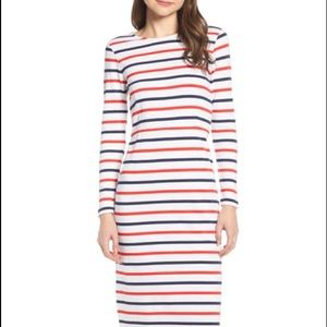 J. Crew Kendall Striped Midi Dress